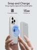 Aukey PB-MS03 5000 mAh Magnetická bezdrátová nabíjecí Powerbanka 15 W, bílá