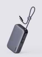 Aukey Spark Sling PB-Y47 10000 mAh 30 W Kompaktní Powerbanka s kabelem USB-C, šedá