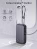 Aukey Spark Sling PB-Y47 10000 mAh 30 W Kompaktní Powerbanka s kabelem USB-C, šedá