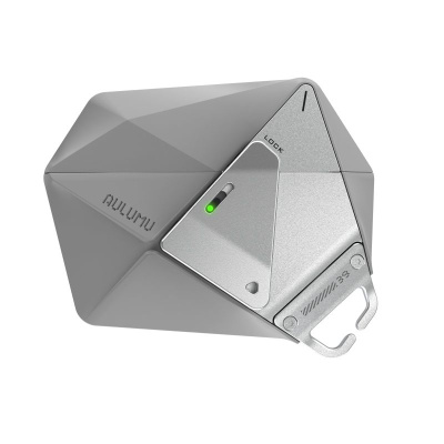 Aulumu A39 Geometric Lock & Lanyard Pouzdro na AirPods 3 Pro, Gray