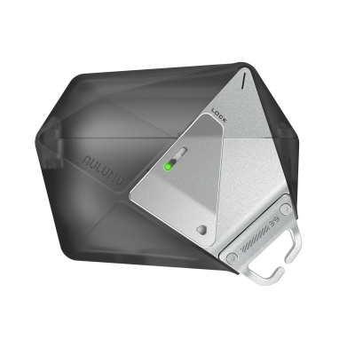 Aulumu A39 Geometric Lock & Lanyard Pouzdro na AirPods 3 Pro, Translucent Gray