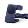 ENERGEA MagTrio 2 skládací bezdrátová nabíječka 3v1 Qi2, Indigo blue