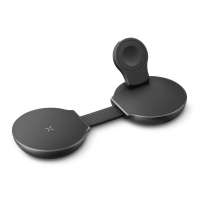 ENERGEA AluMag Trio 2 3v1 skládací Qi2 bezdrátová nabíječka 25W, Gunmetal