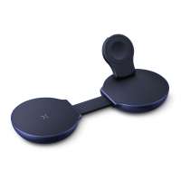 ENERGEA AluMag Trio 2 3v1 skládací Qi2 bezdrátová nabíječka 25W, Indigo blue