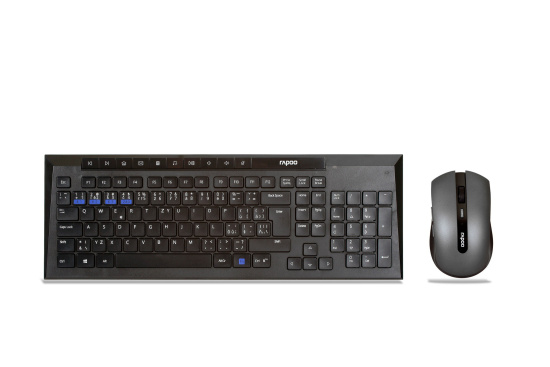 Rapoo 8200M Wireless Multi-Mode Optical Mouse and Keyboard Set Black CZ/SK