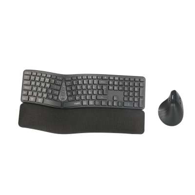 Rapoo 8810ME multi-mode bezdrátový, ergonomický set klávesnice a myši tmavě šedý