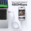 UGREEN 65092 Rychlonabíjecí kabel USB-C na USB-C Fialový 1m