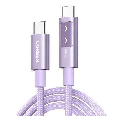 UGREEN 65216 Rychlonabíjecí kabel USB-C na USB-C Fialový 2m