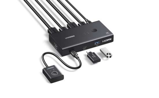 UGREEN 75246 HDMI KVM Switch 2x HDMI In 1x HDMI Out