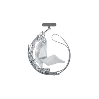 UNIQ COEHL Caryne 2v1 univerzální šňůrka na krk a poutko na ruku na mobilní telefon, Cloud grey