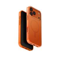 UNIQ Clario MagClick charging ochranný kryt na iPhone 17 Pro Max, Volt orange