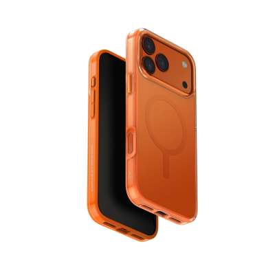 UNIQ Clario MagClick charging ochranný kryt na iPhone 17 Pro Max, Volt orange