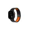 UNIQ Strova Flex řemínek pro Apple Watch 49/46/45/44 mm, Midnight black/Volt orange