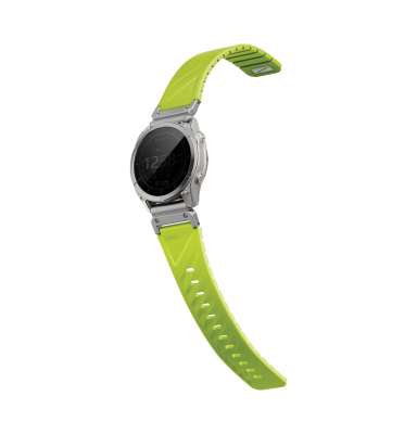 UNIQ Fluo magnetický řemínek pro Garmin SmartWatch Quick Release/QuickFit 22 mm, Dark Lime