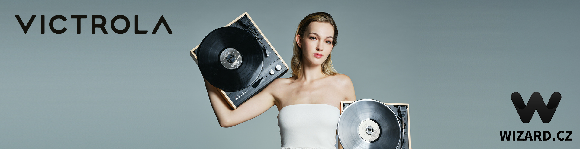 Banner ke značce Victrola